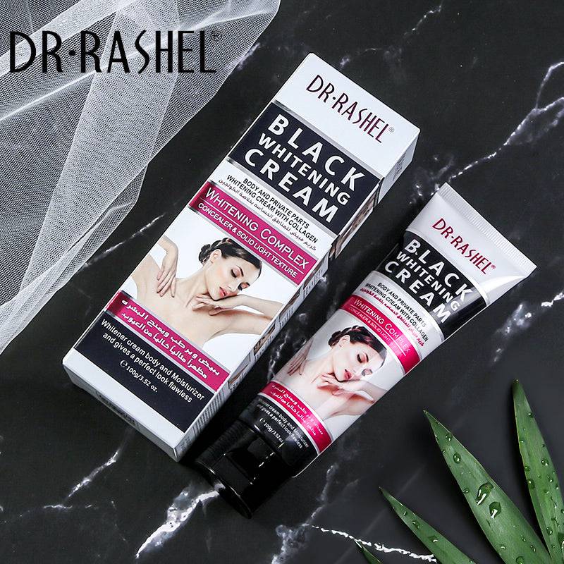 Dr.Rashel Black Whitening Cream with Collagen for Body and Private Parts for Girls & Women - 100ml